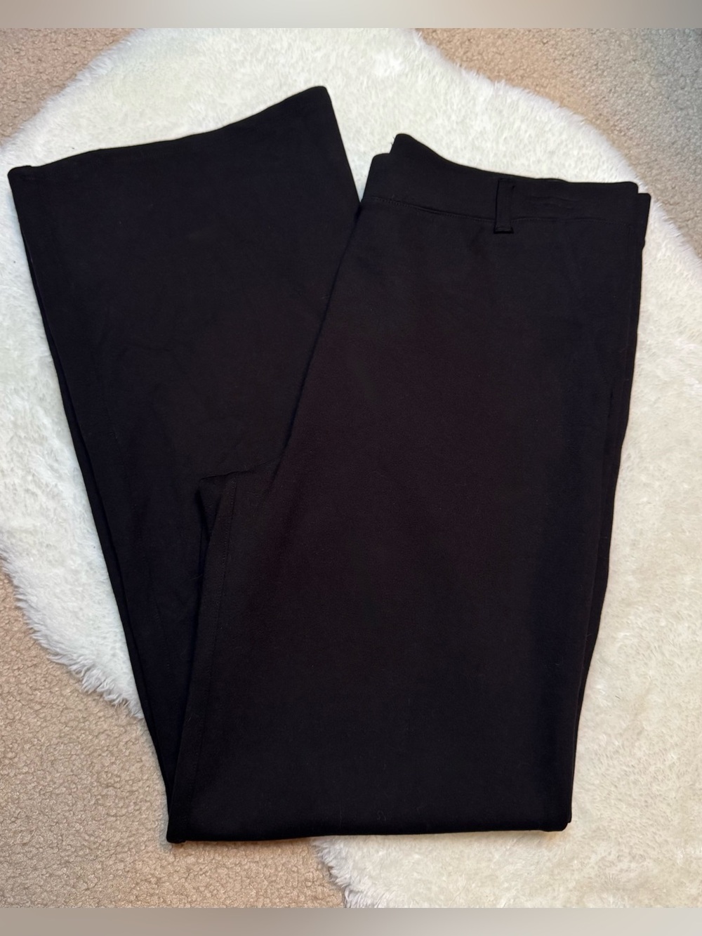 Quince Ultra Stretch Ponte Bootcut Pull on Pants in Women’s Petite Large Black